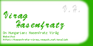 virag hasenfratz business card